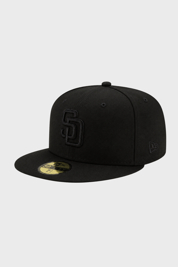 New Era San Diego Padres Basic Black on Black 59FIFTY Fitted
