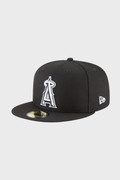New Era / Los Angeles Angels Black and White Basic 59FIFTY Fitted