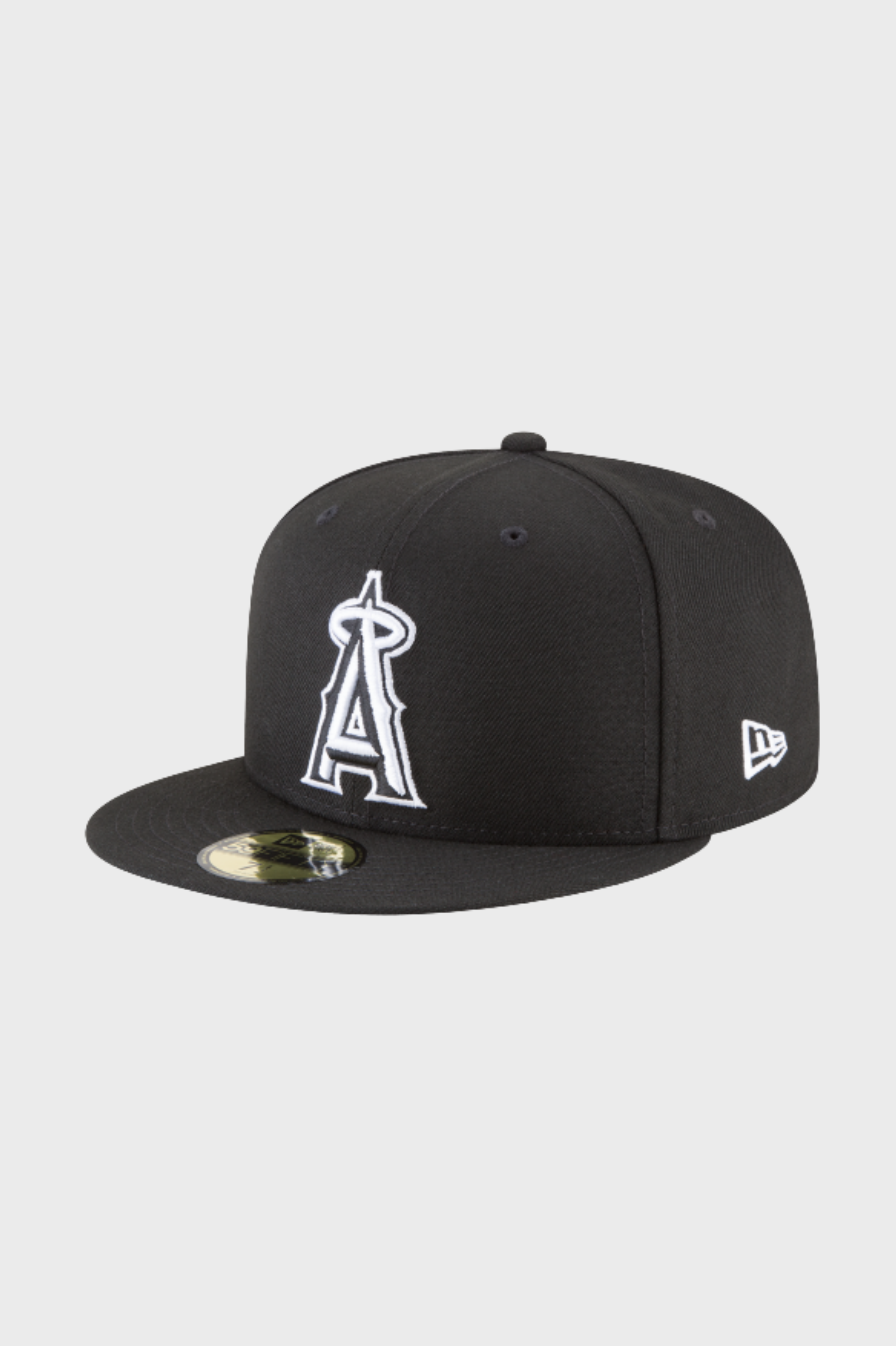 New Era / Los Angeles Angels Black and White Basic 59FIFTY Fitted