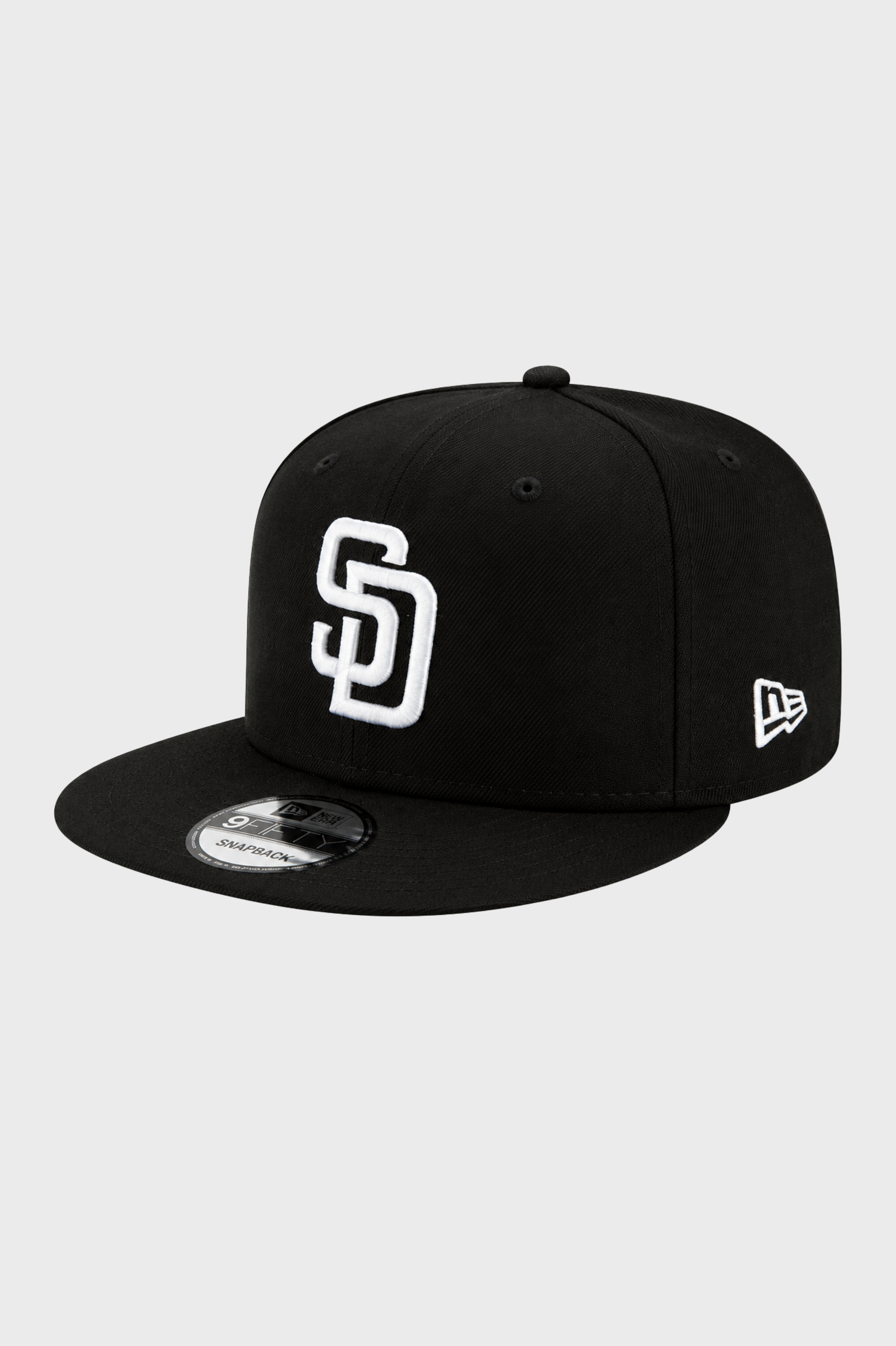 New Era / San Diego Padres Basic Black & White 9FIFTY Snapback