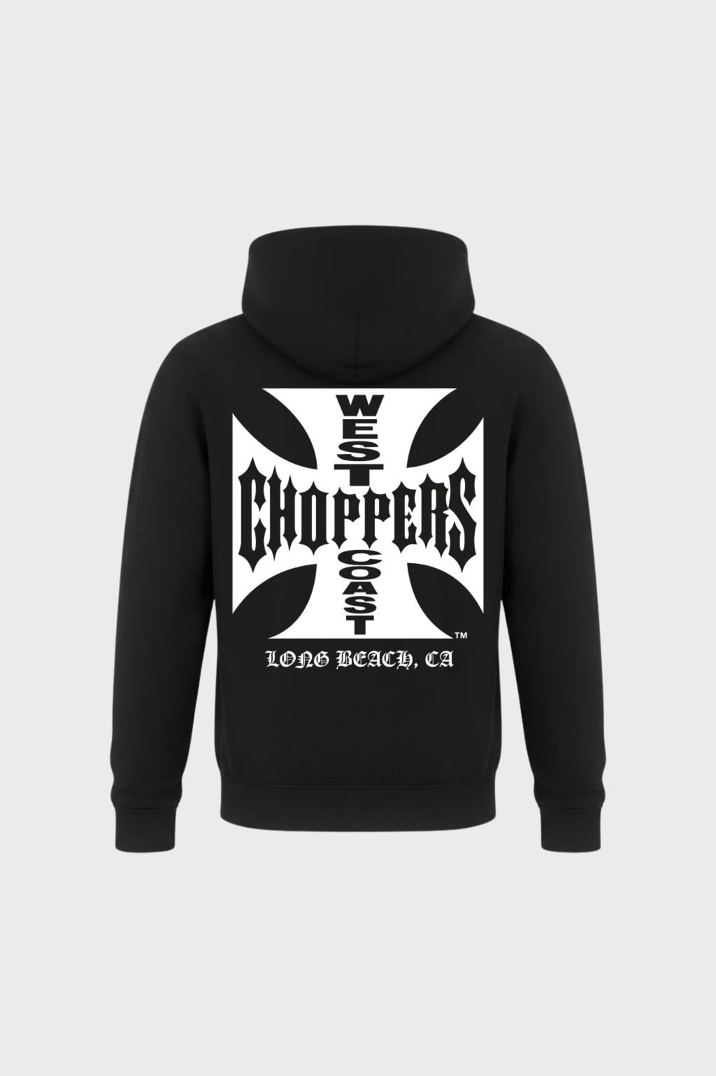 West Coast Choppers black and white ATX Cross full zip hoodie