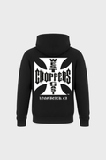 West Coast Choppers black and white ATX Cross full zip hoodie