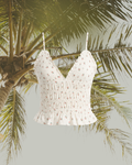 Blueberry Kiss Smocked Ruffle Cami Top