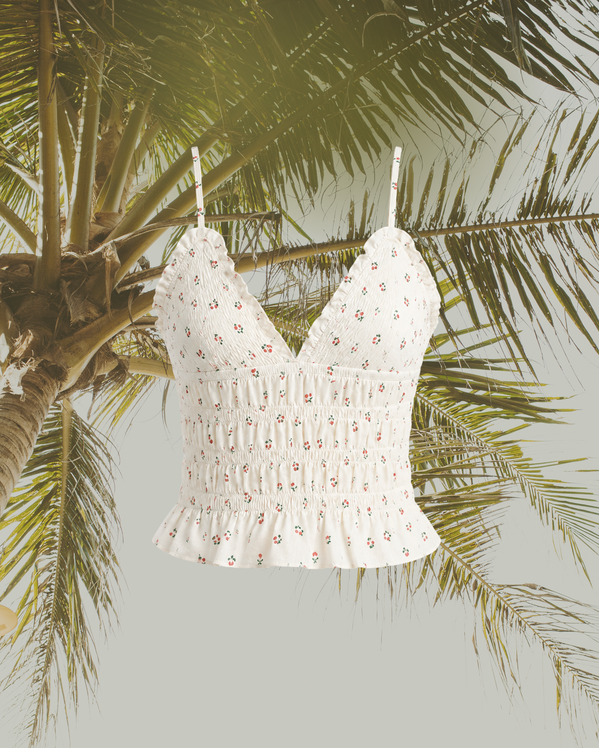Blueberry Kiss Smocked Ruffle Cami Top