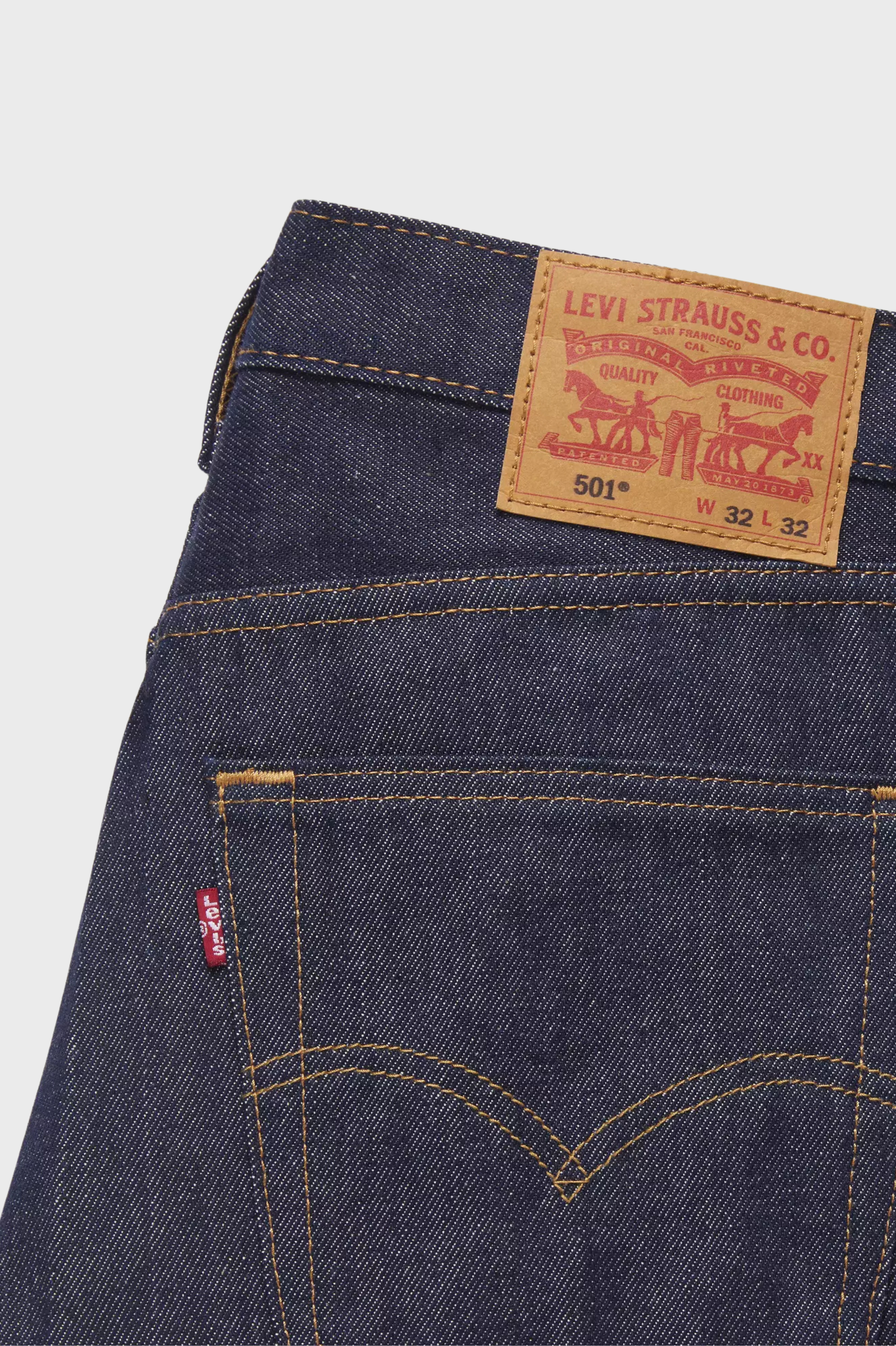 Levi's / 501® Original Fit Men's Jeans / Rigid Shrink-to-Fit Dark Wash