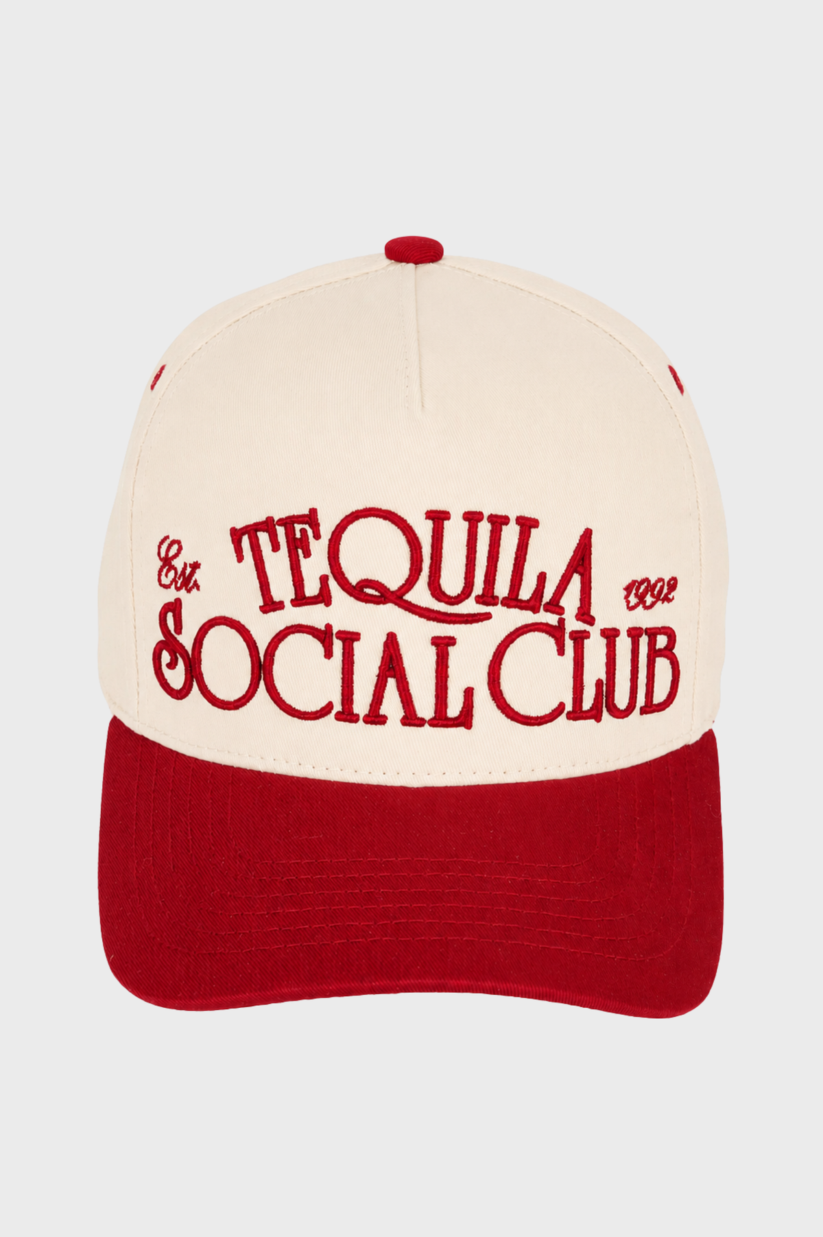 Tequila Social Club Trucker Cap - Embroidered Two-Tone Snapback Hat