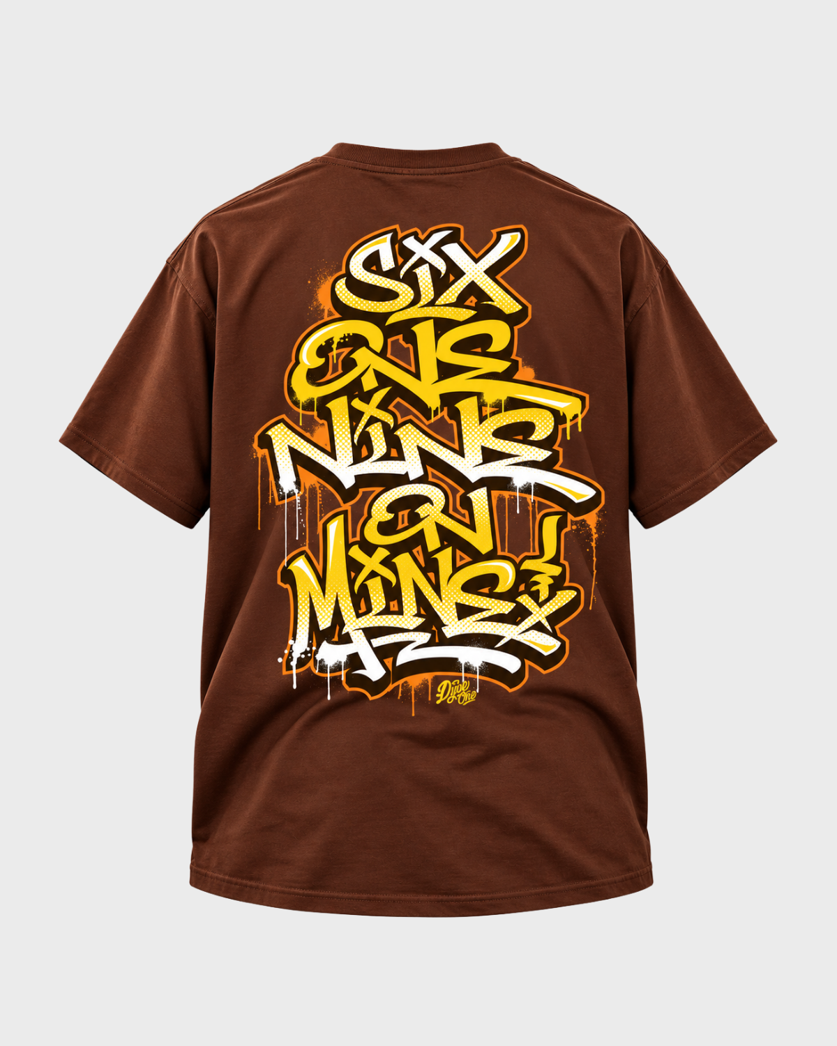 Dyse One 619 On Mine graphic tee brown back
