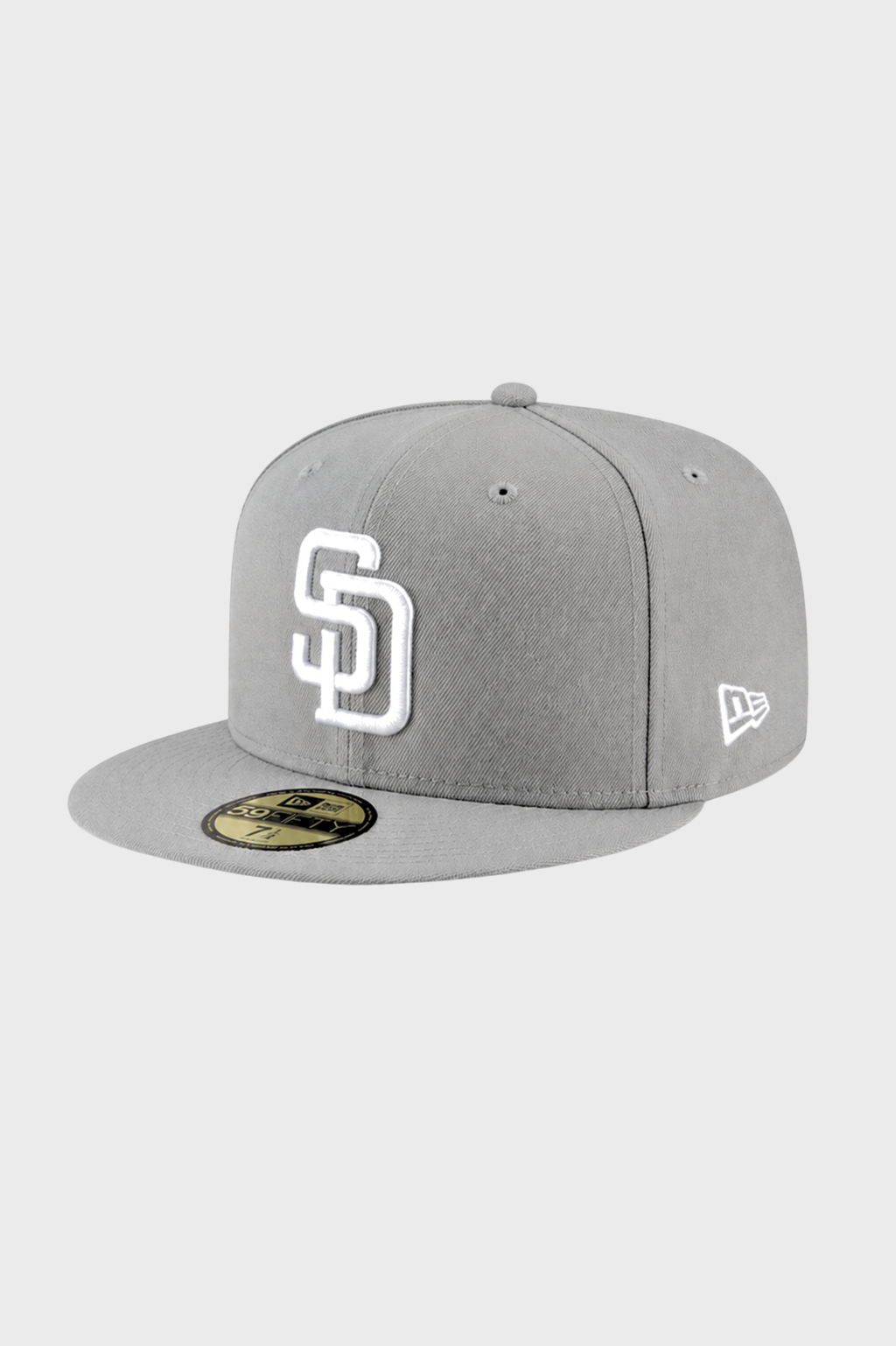 New Era / San Diego Padres Basic Gray & White 59FIFTY Fitted