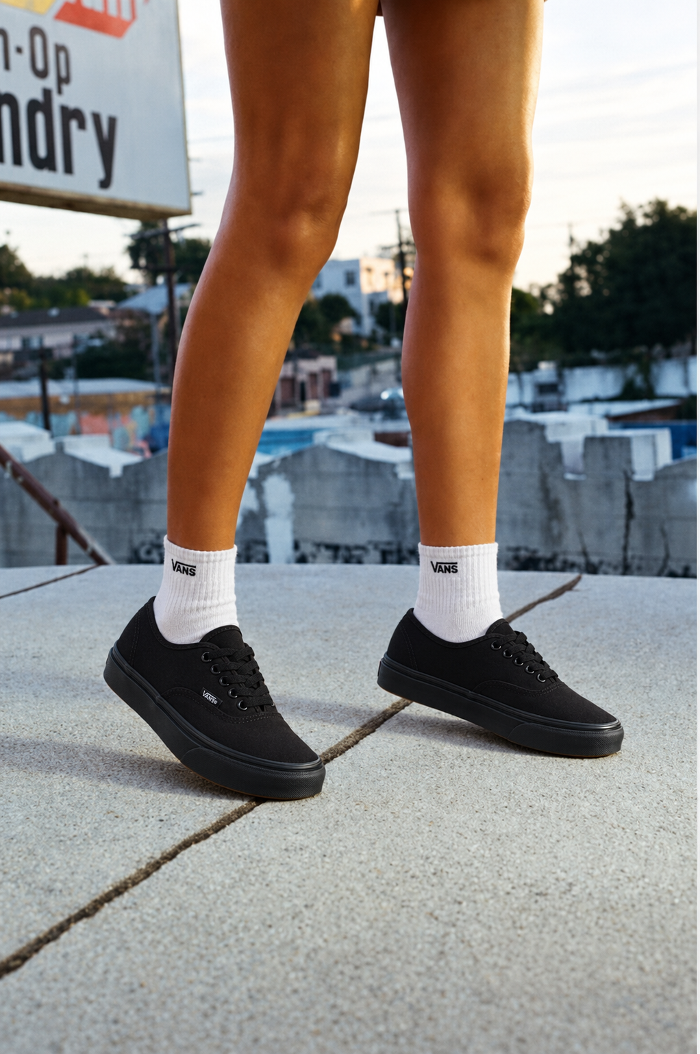 Vans Authentic Blackout - all black canvas low-top sneaker