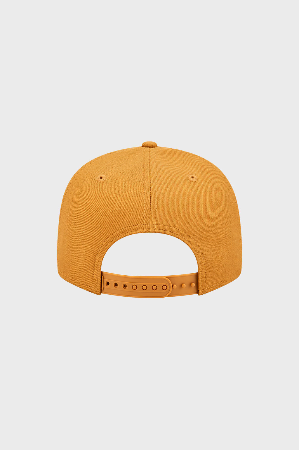 New Era San Diego Padres khaki tan 9FIFTY snapback hat back view with adjustable snap closure