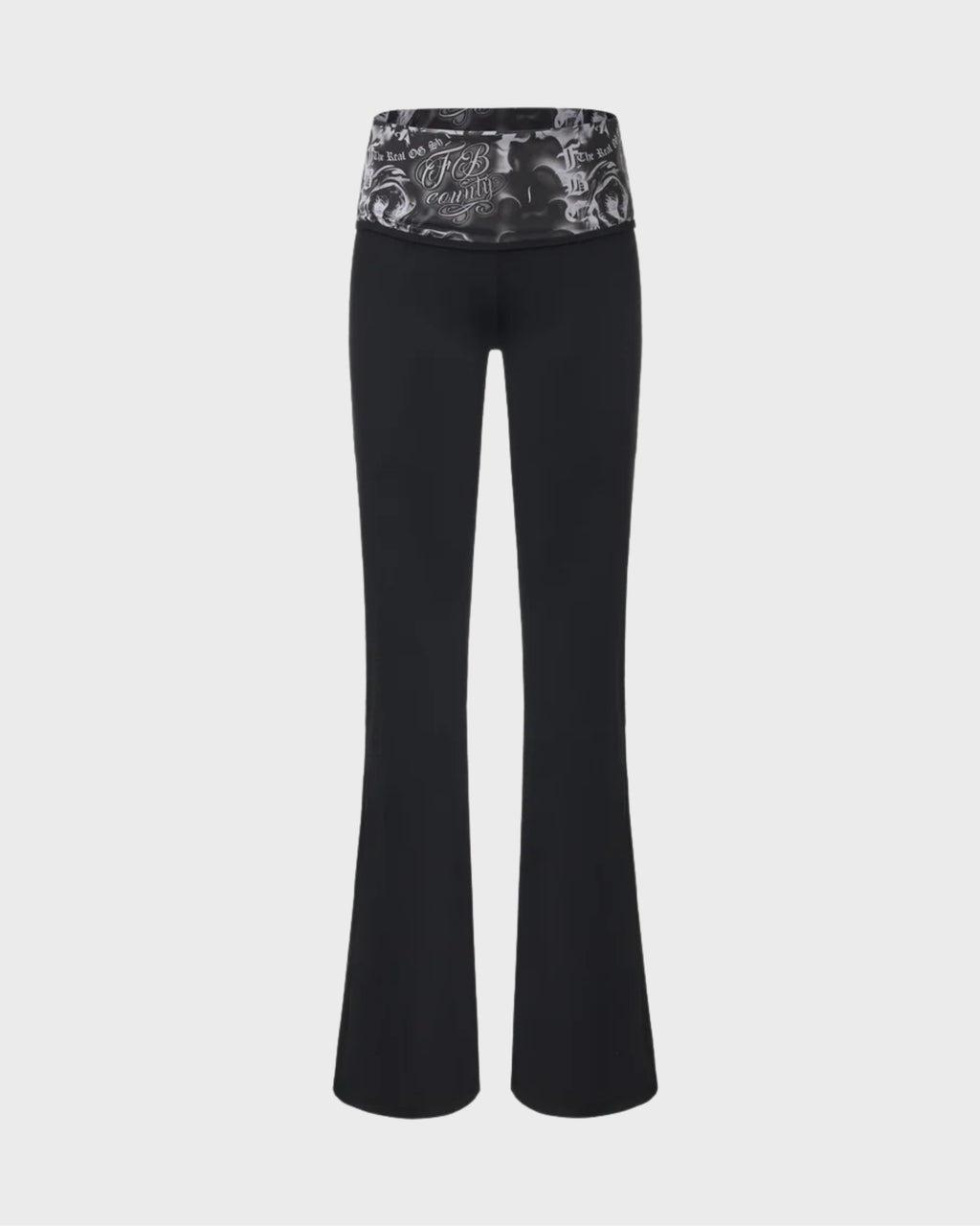 FB County Foldover Flare Legging in Black