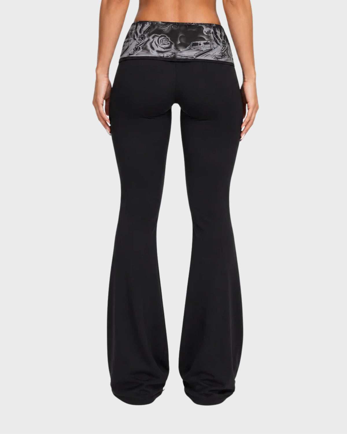 FB County Foldover Flare Legging in Black