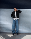 Neo Blue vintage blue double knee baggy jeans - image 1