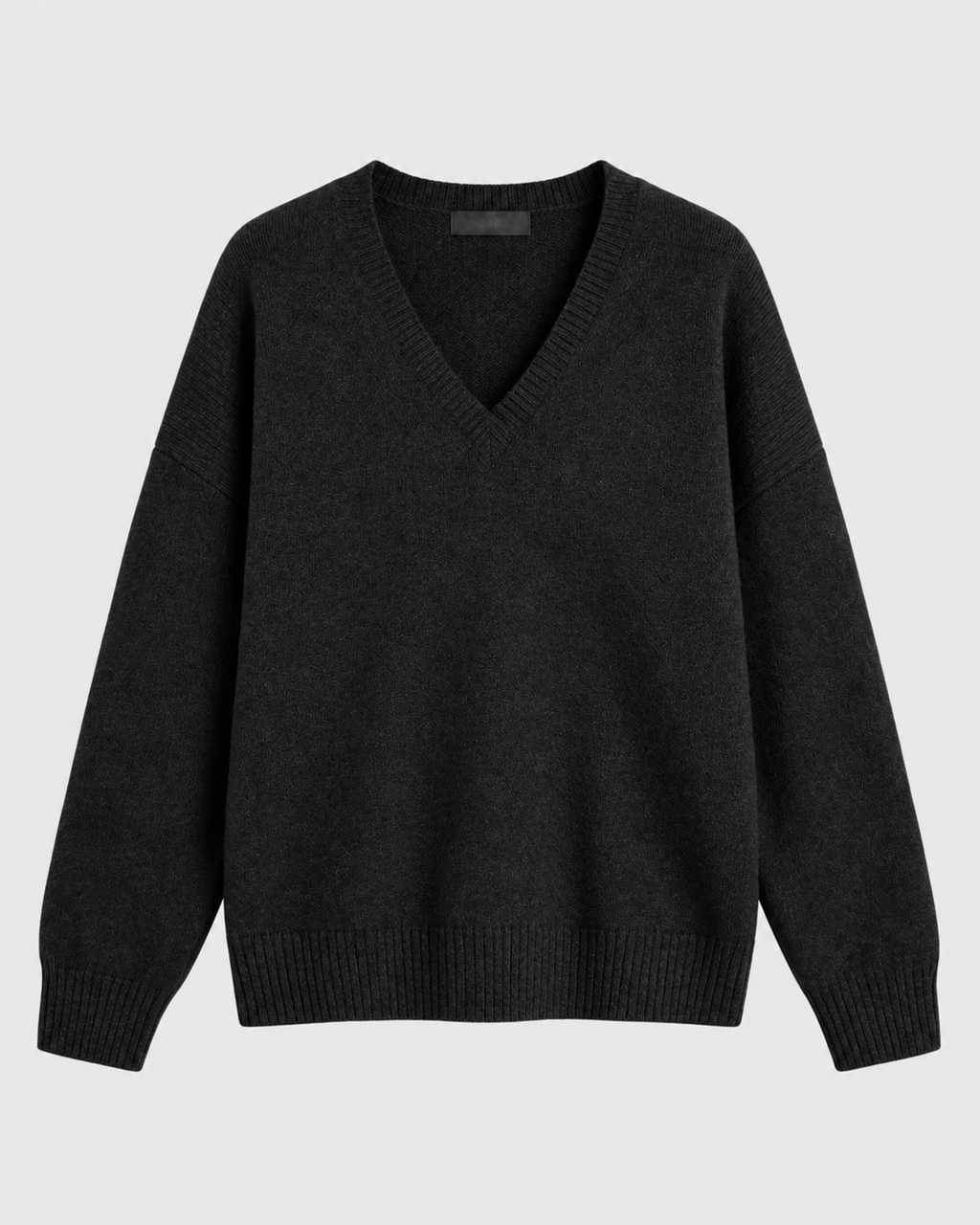 Oversized V Neck Drop Shoulder Sweater