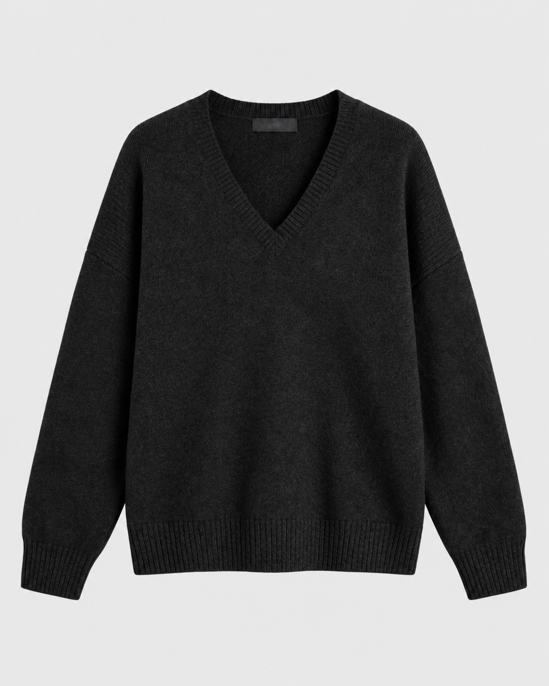 Oversized V Neck Drop Shoulder Sweater