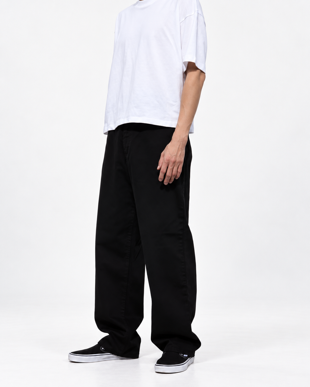 Neo Blue black baggy chino pants, wide-leg fit - image 3