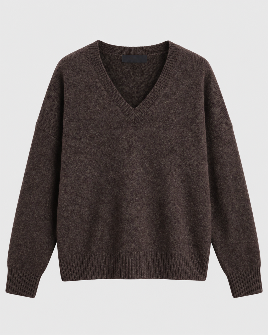 Oversized V Neck Drop Shoulder Sweater