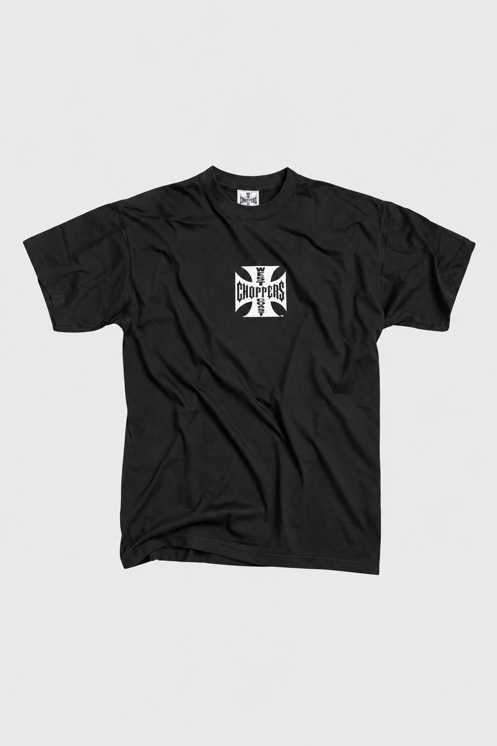 West Coast Choppers OG Classic black graphic tee Long Beach CA Iron Cross