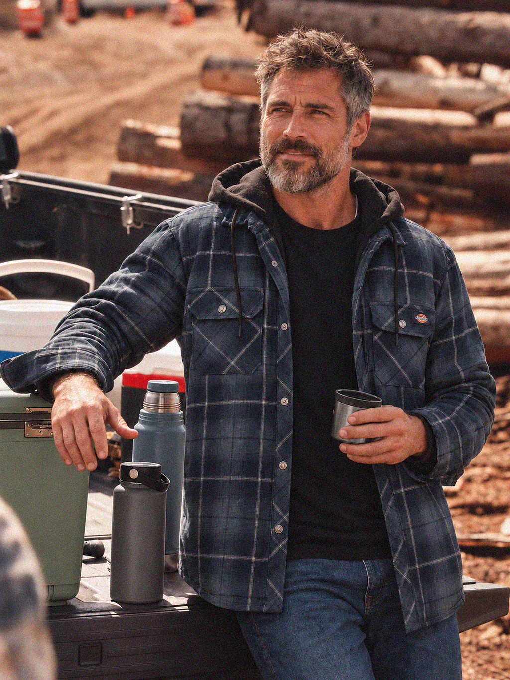 Dickies TJ211 Flannel Hooded Shirt Jacket