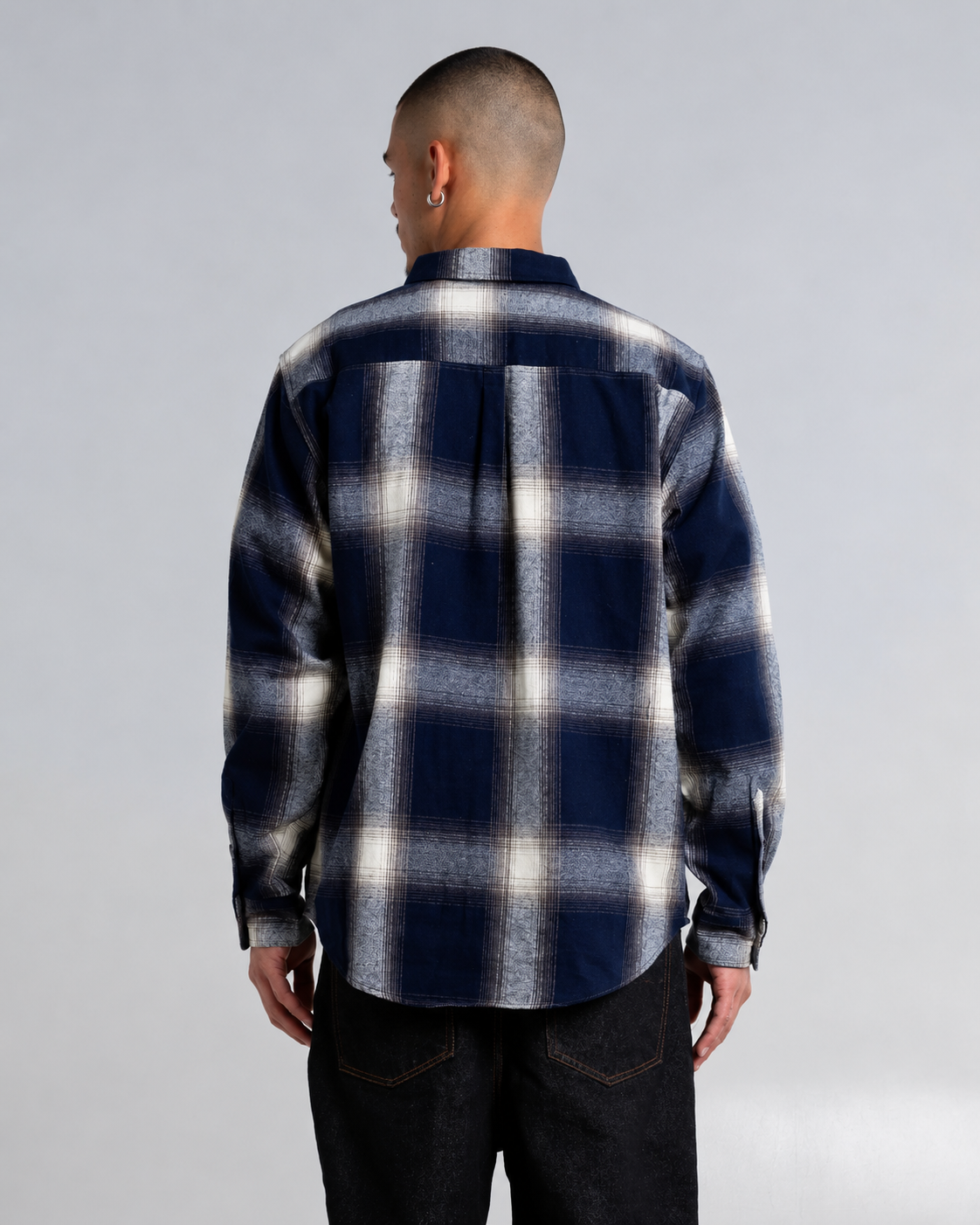 Shaka Wear Plaid Flannel Overshirt, view 3