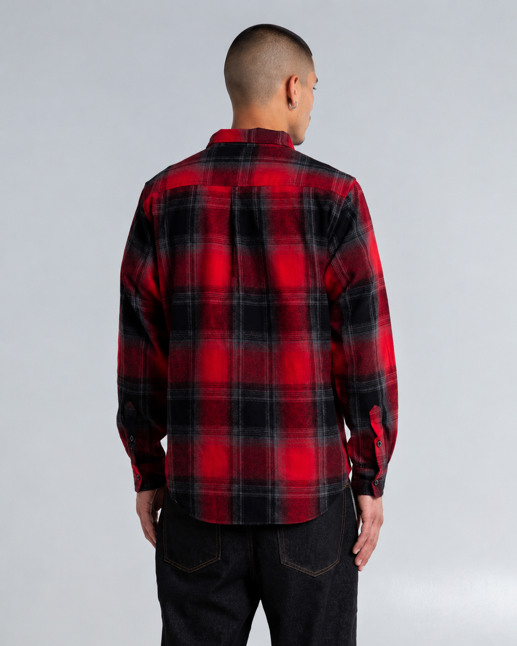Shaka Wear Plaid Flannel Overshirt, view 5