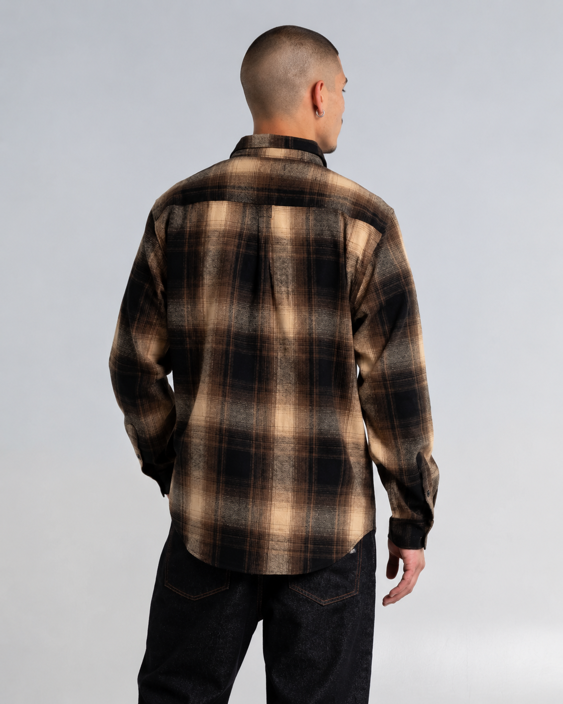 Shaka Wear Plaid Flannel Overshirt, view 6