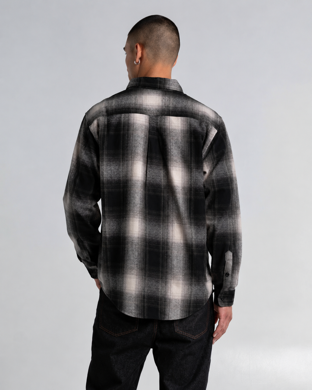 Shaka Wear Plaid Flannel Overshirt, view 4