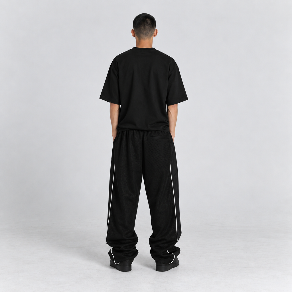 Shaka Wear Super Mesh Pants black - adjustable toggle leg openings