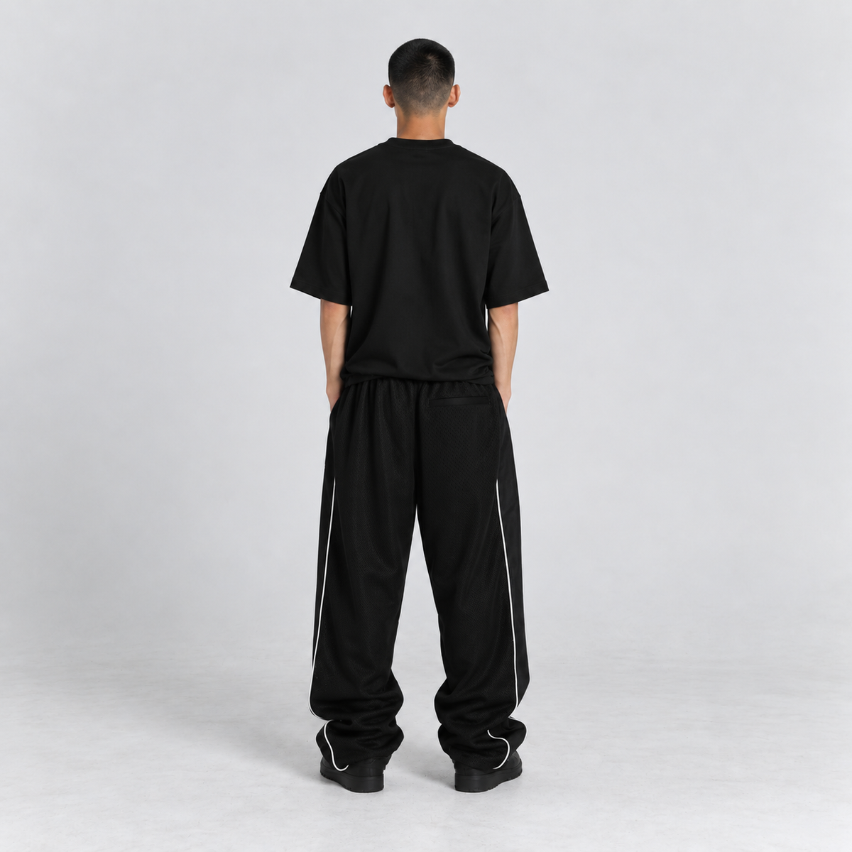 Shaka Wear Super Mesh Pants black - adjustable toggle leg openings