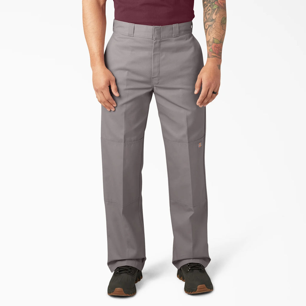Dickies / Loose Fit Double Knee Work Pants / Silver