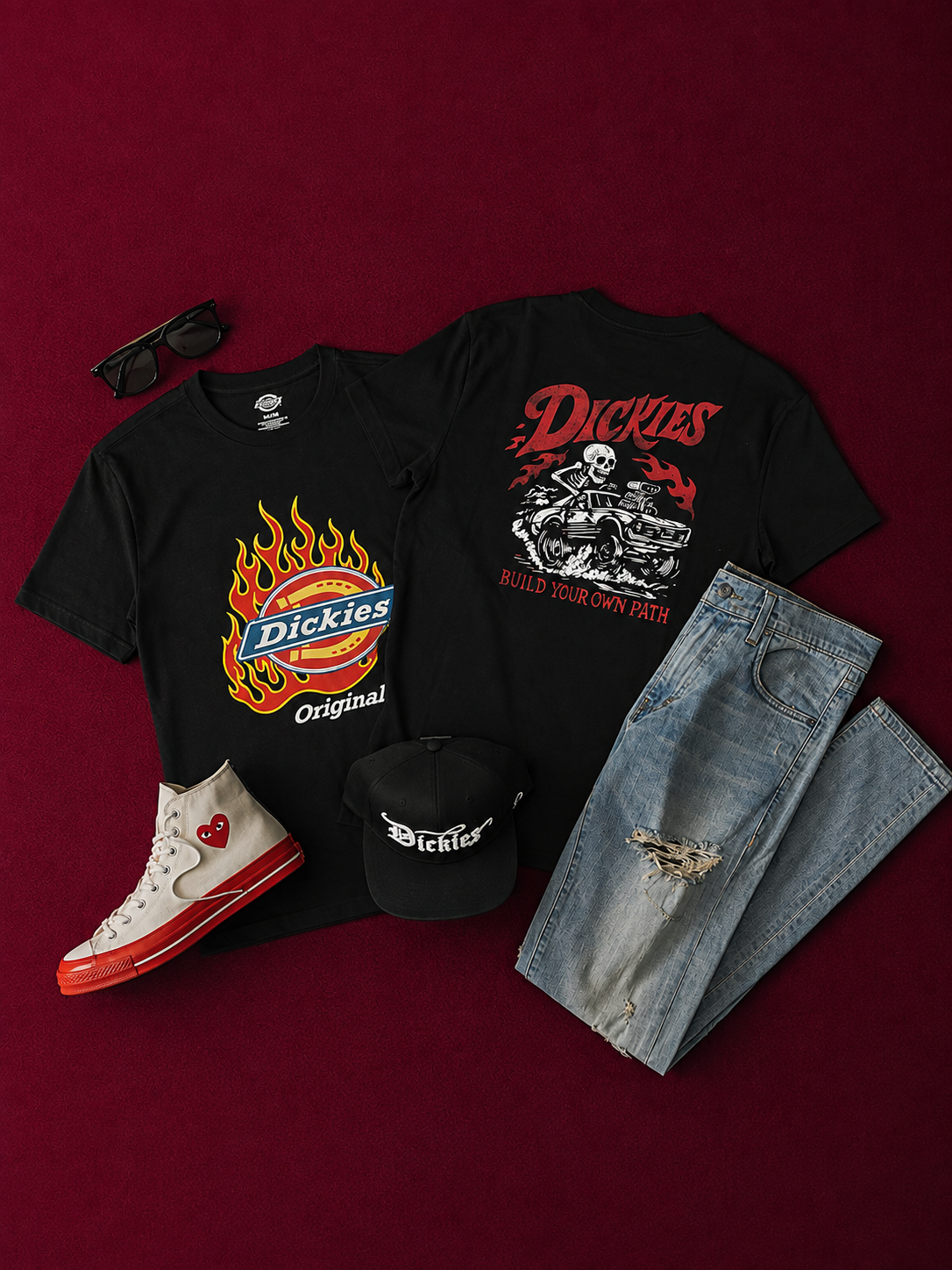 DICKIES Hot Rod Wheelie T-Shirt