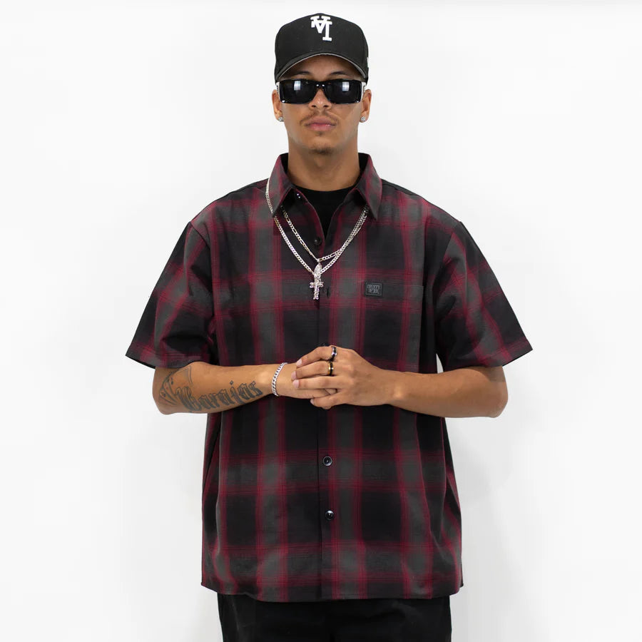 FB County / Short Sleeve Checker Flannel Shirt