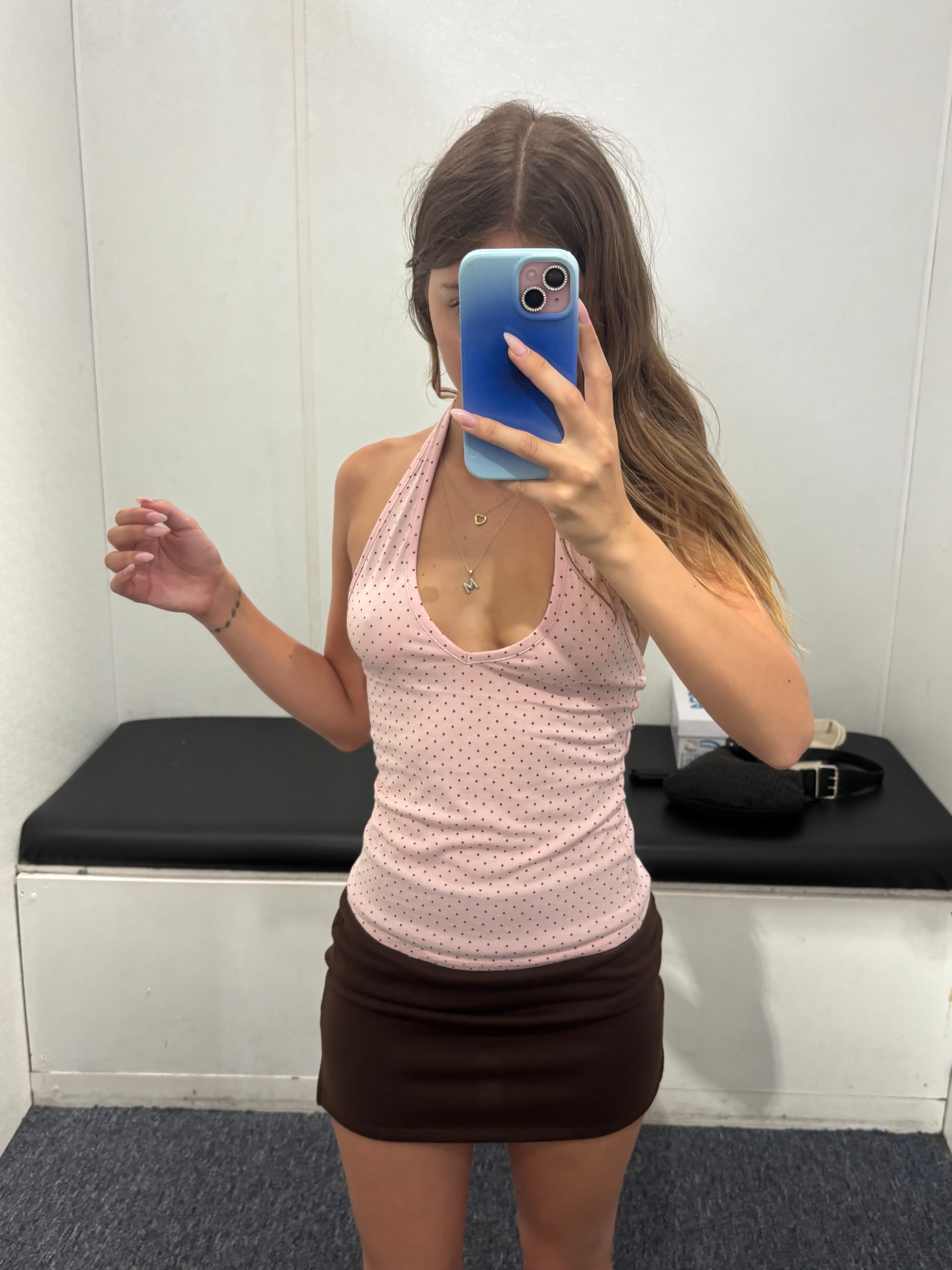 Mila Polka Dot Halter Tank Top