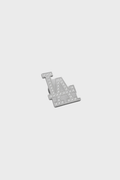 Los Angeles Dodgers LA Crystal Silver Secondary Logo MLB Enamel Pin