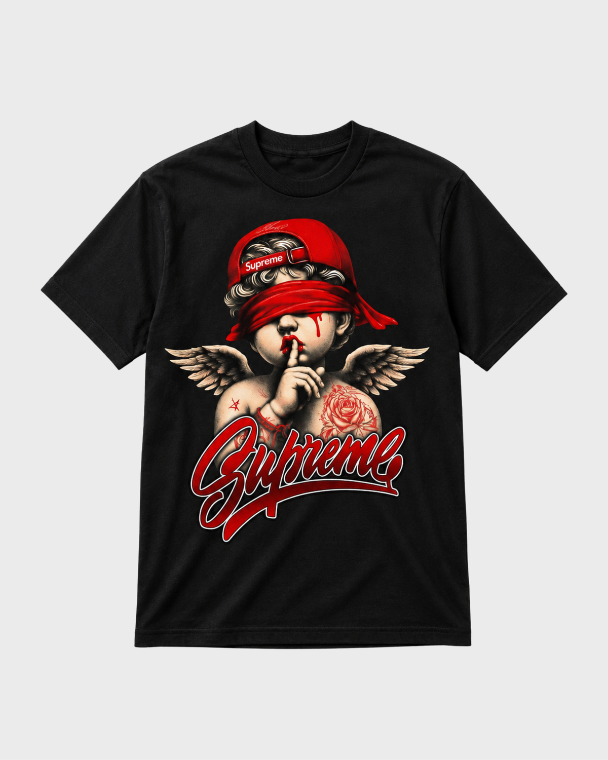 Hush Angel Cherub Streetwear Tee