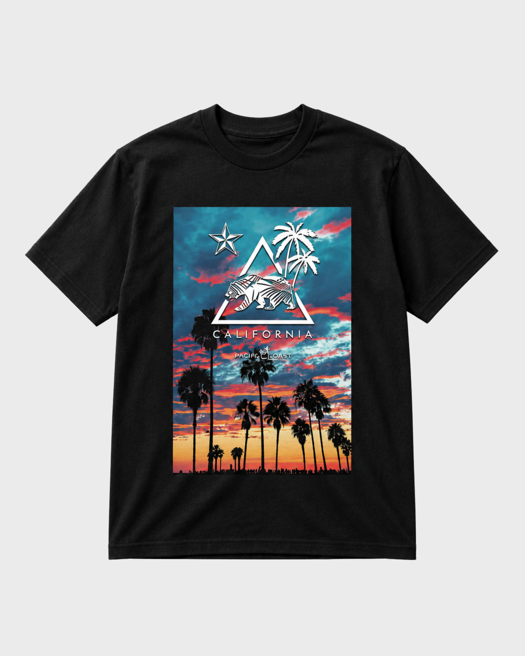 California Sunset Bear Graphic Tee