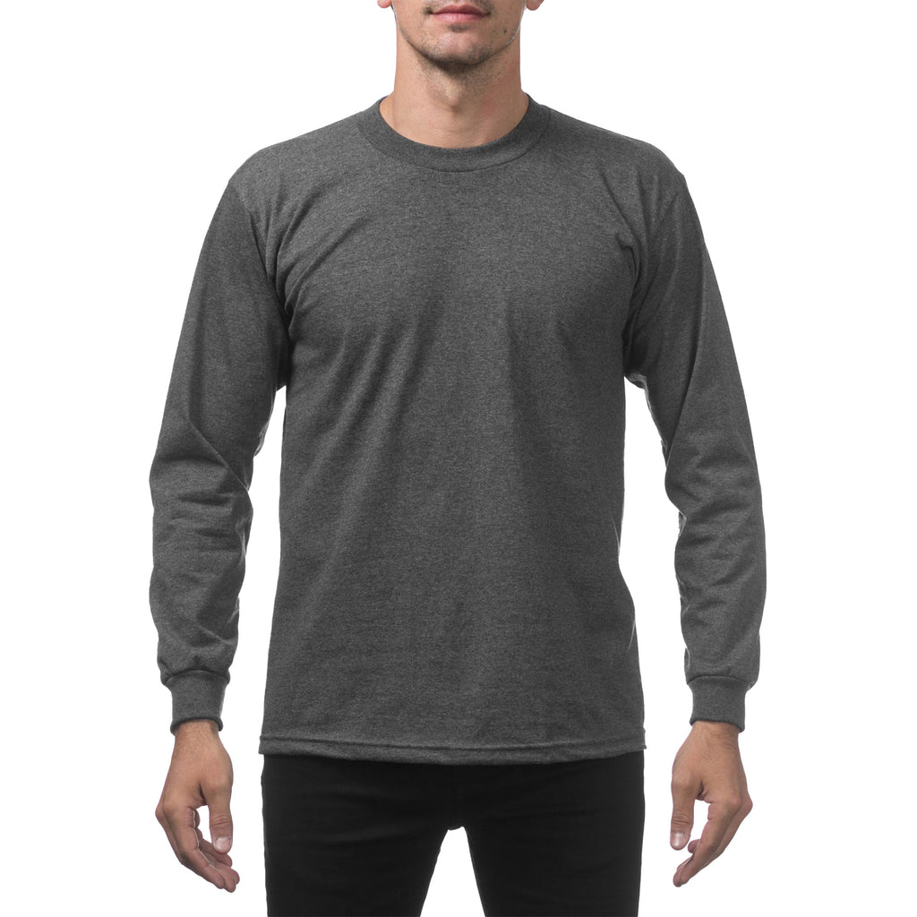 Pro Club / Heavyweight Cotton Long Sleeve Crew Neck T-Shirt
