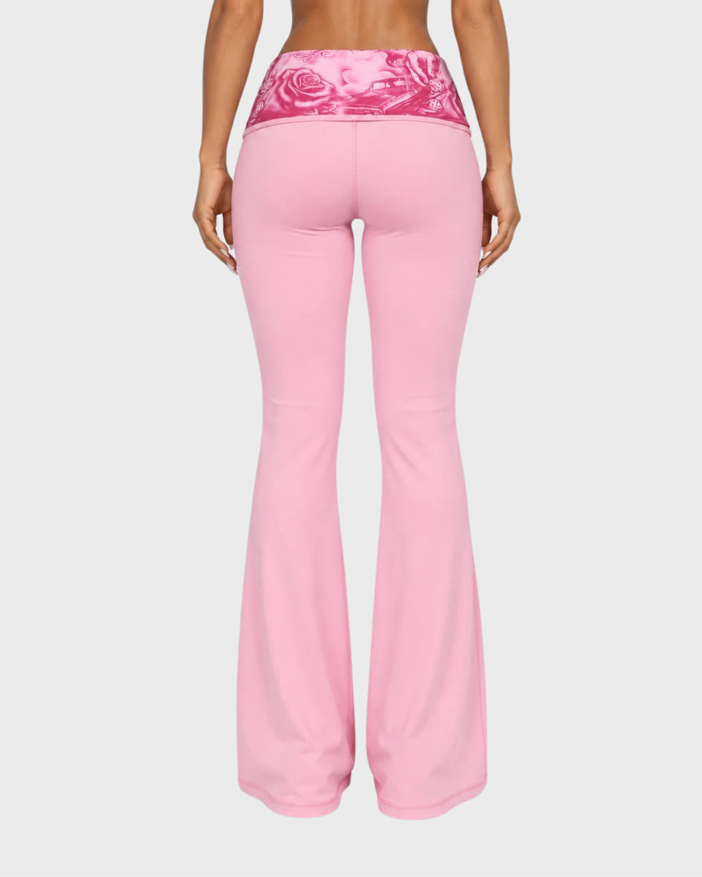 FB County Foldover Flare Legging in Pink