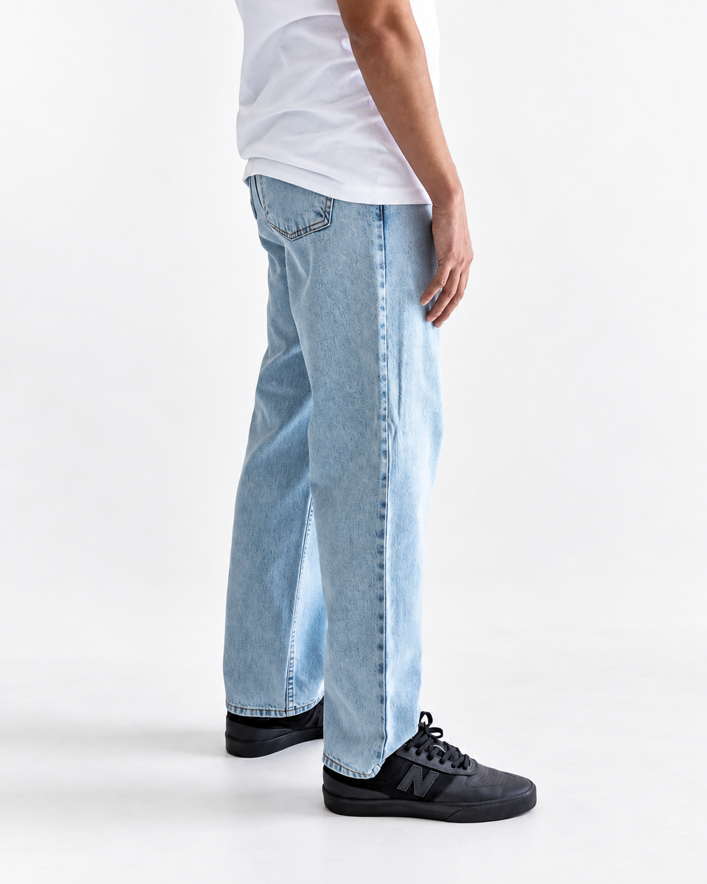 Neo Blue light blue baggy jeans, 14 oz denim - image 4
