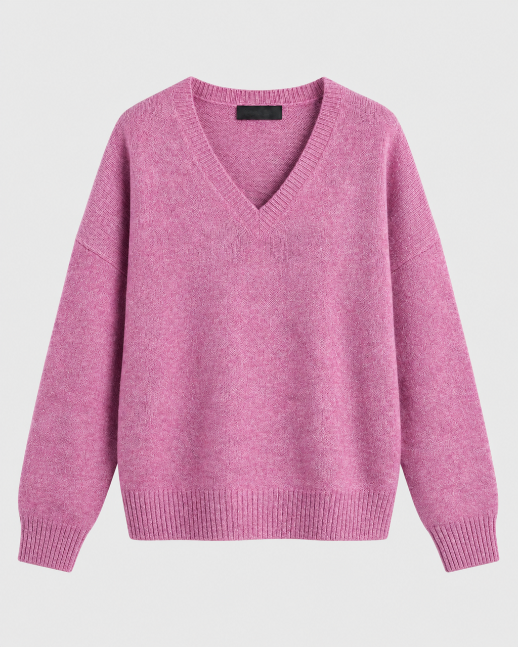 Oversized V Neck Drop Shoulder Sweater