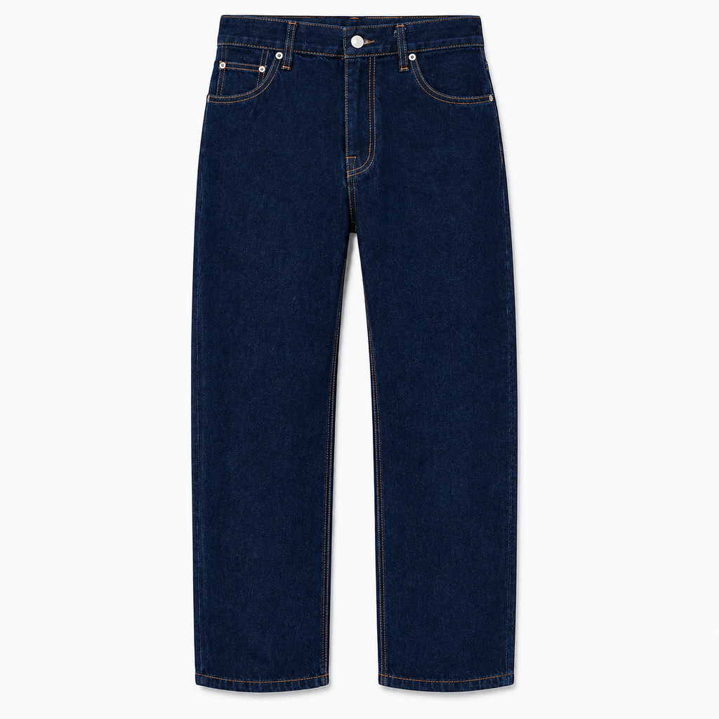 Pro Club men's loose fit jeans - prewashed Dark Blue denim
