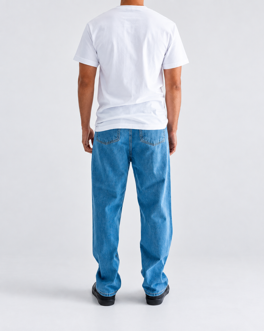 Neo Blue medium blue baggy jeans, 14 oz denim - image 3