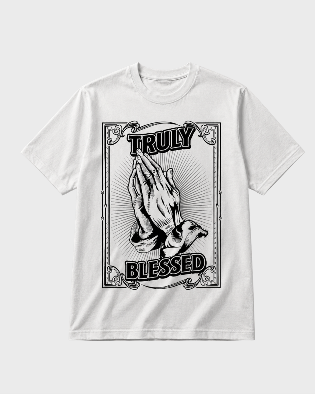 Truly Blessed graphic tee in white - faith streetwear t-shirt