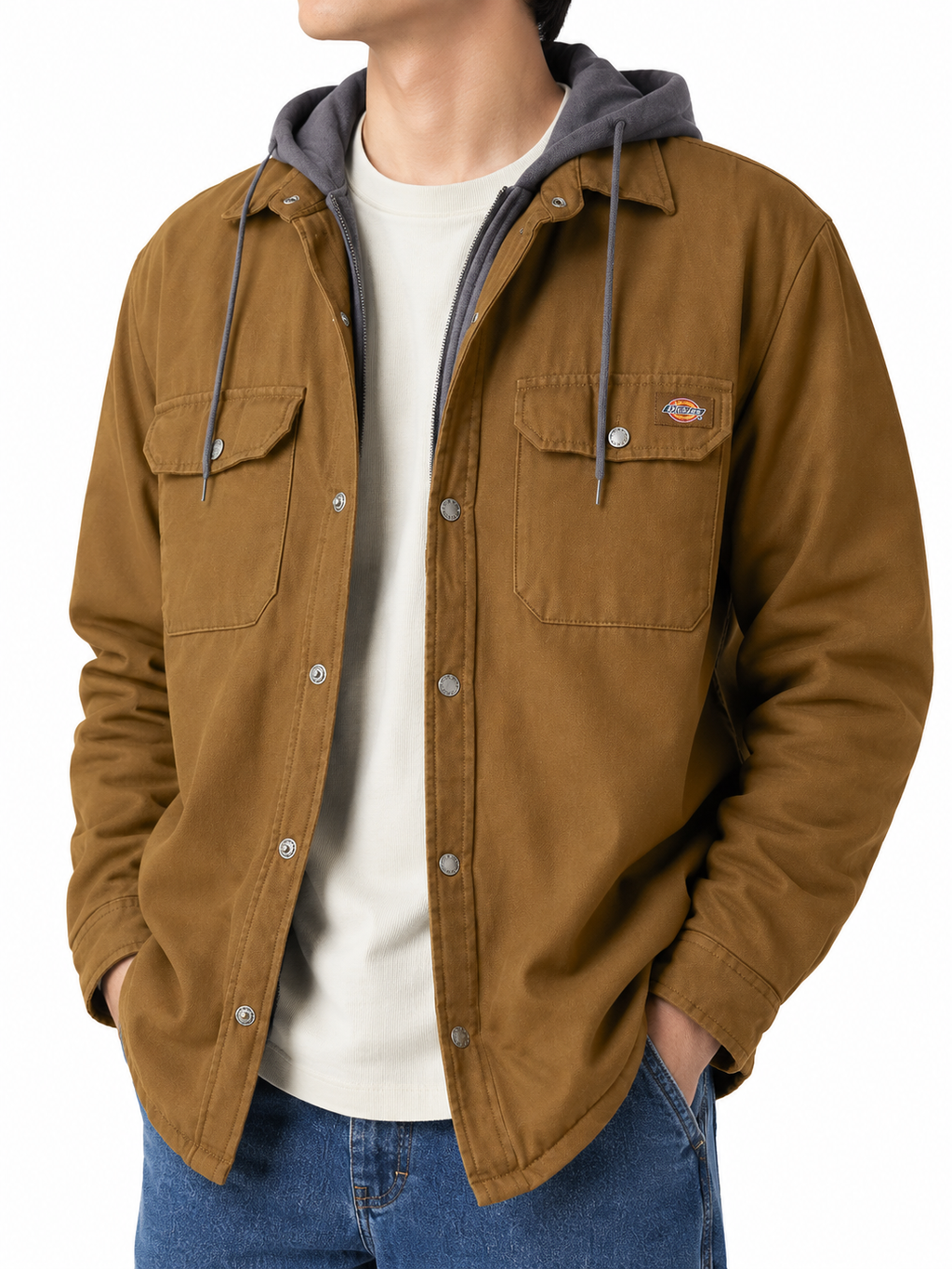 TJ213 / Duck Hooded Shirt Jacket