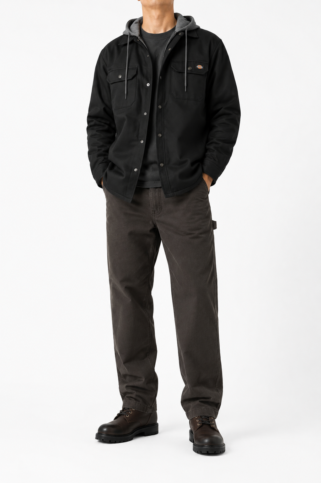 TJ213 / Duck Hooded Shirt Jacket