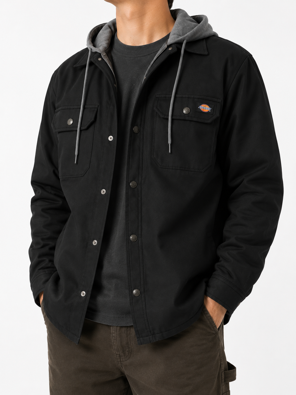 TJ213 / Duck Hooded Shirt Jacket