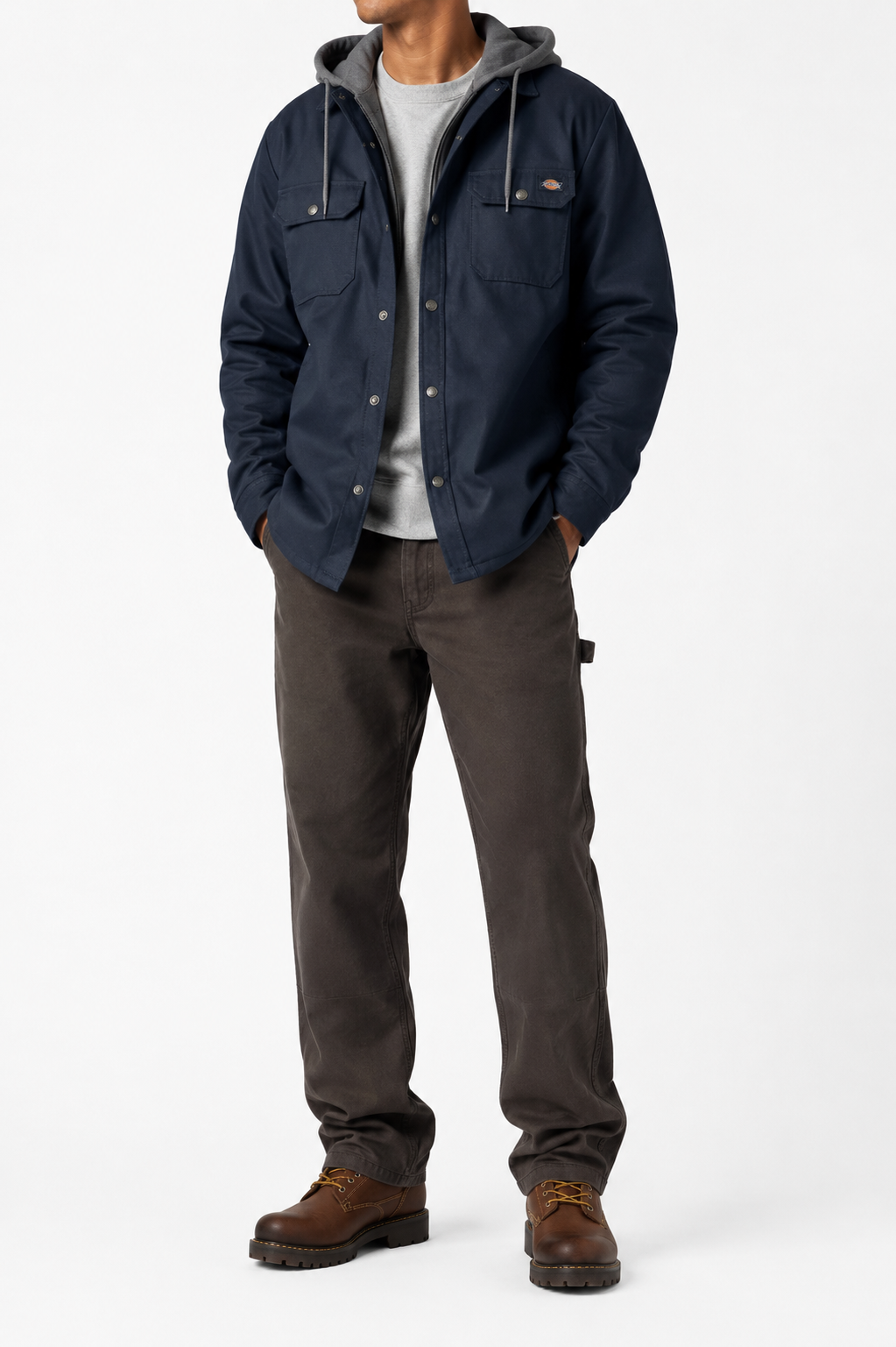TJ213 / Duck Hooded Shirt Jacket