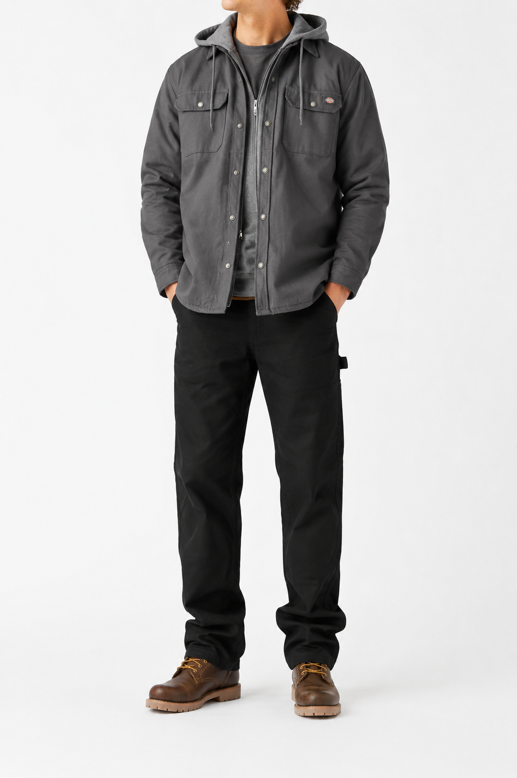 TJ213 / Duck Hooded Shirt Jacket