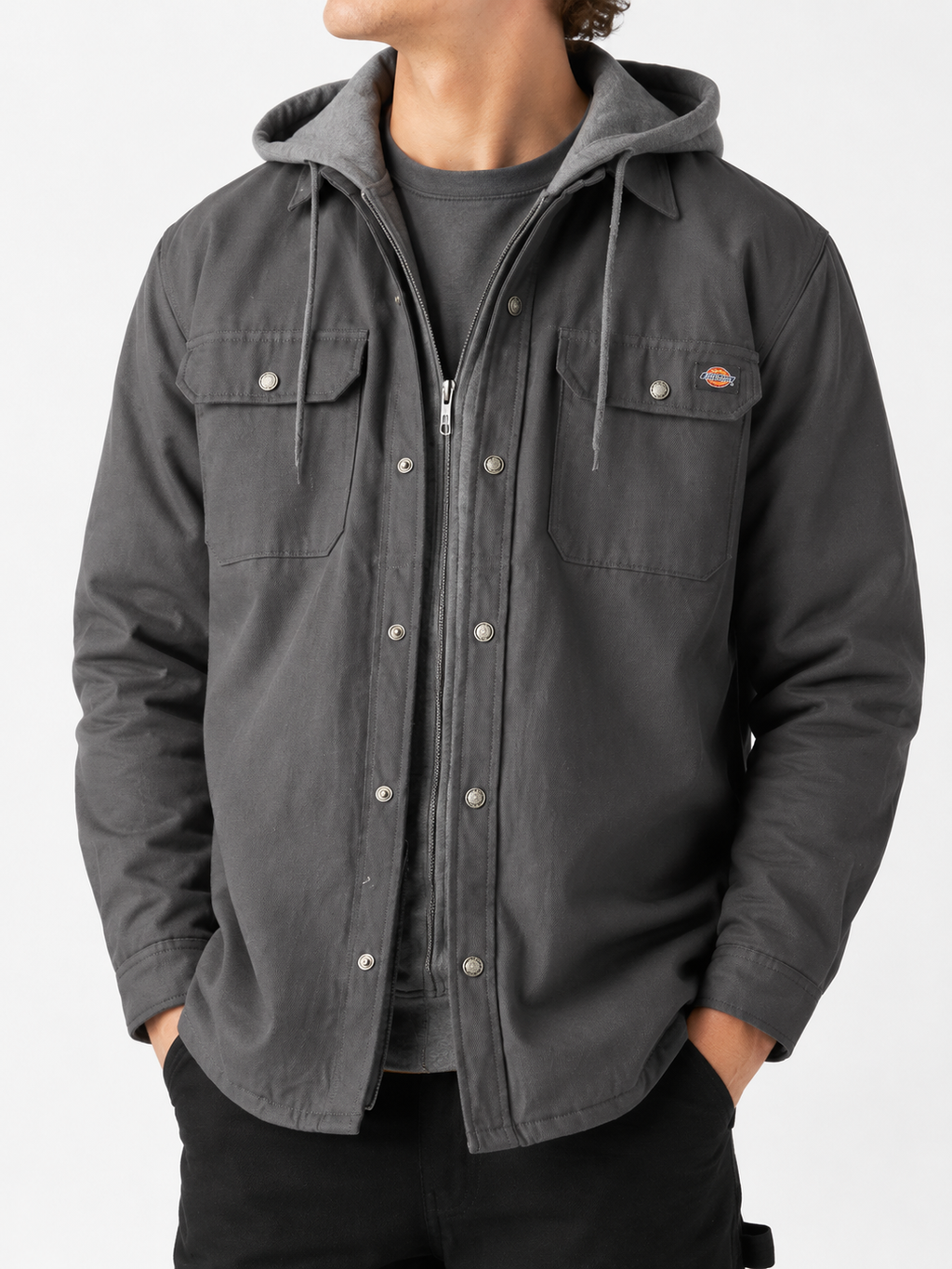 TJ213 / Duck Hooded Shirt Jacket