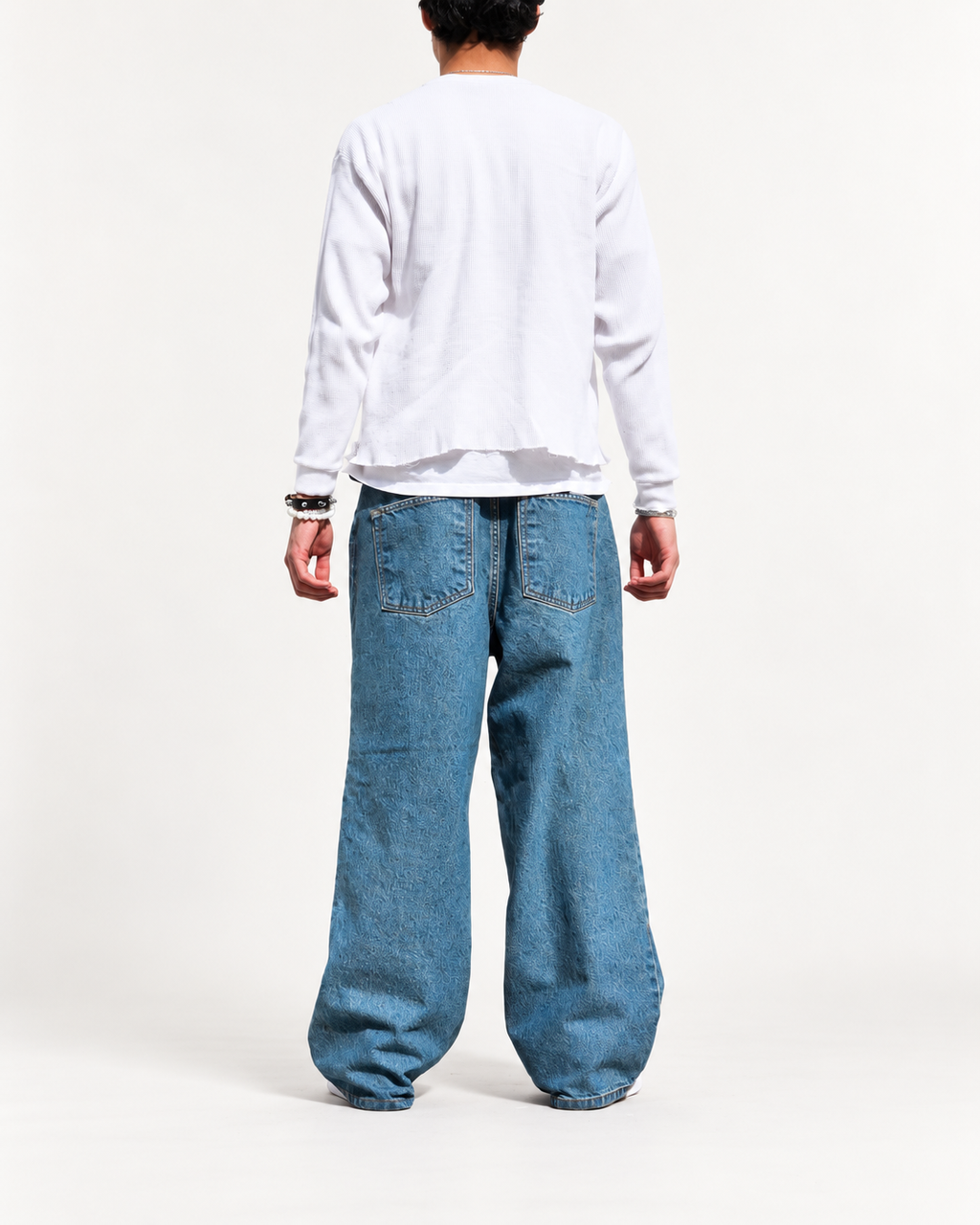 Neo Blue vintage blue double knee baggy jeans - image 5